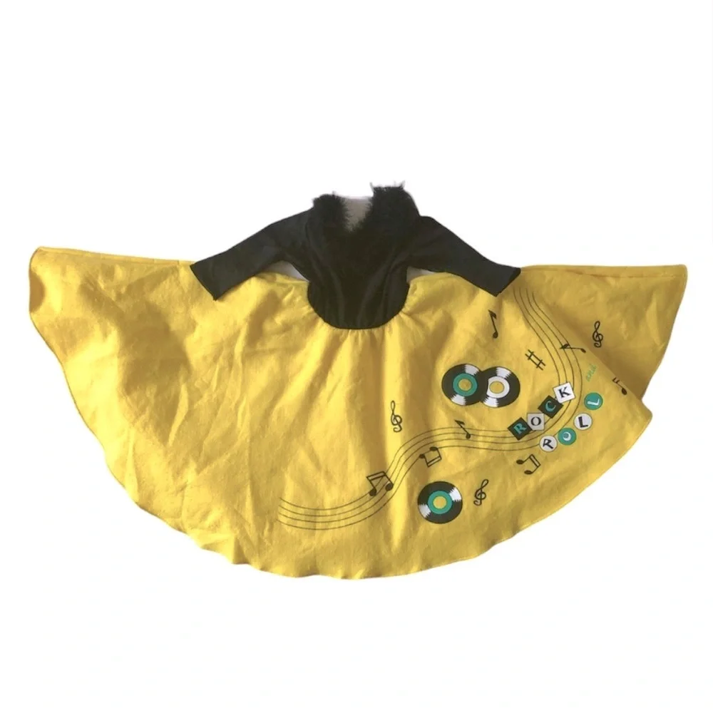 Rubie's Disco Girls Dress Halloween Costume Dance Jazz Retro Yellow Child Small